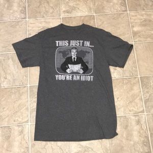 Shirts - Grey short sleeve funny shirt Shirts - Grey short sleeve funny shirt
